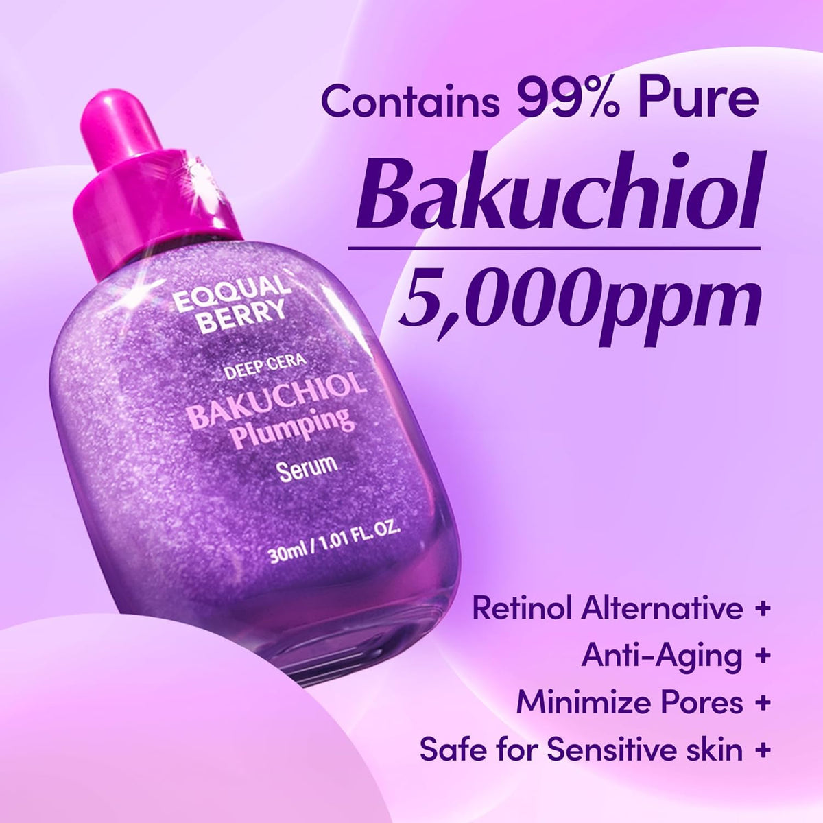 EQQUALBERRY Deep Cera Bakuchiol Plumping Serum