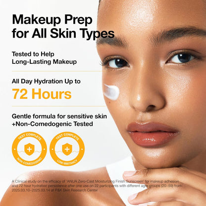 ANUA Zero-Cast Moisturizing Finish Sunscreen SPF50+ PA++++