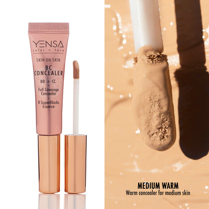 Skin On Skin BB + CC Full Coverage Hyaluronic Serum Concealer
